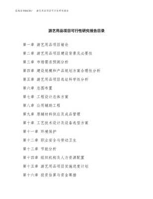 游艺用品项目可行性研究报告范本大纲.docx